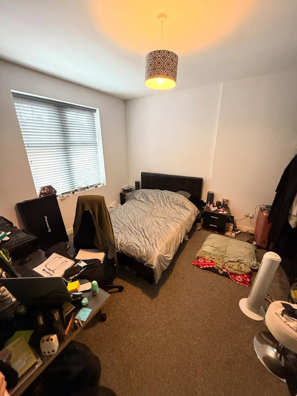 Bedroom before cleaning